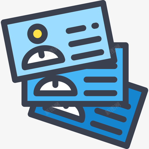 名片名片3线颜色图标svg_新图网 https://ixintu.com 名片 名片3 线颜色