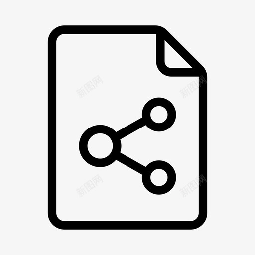 文件共享连接文档图标svg_新图网 https://ixintu.com 文件 文件共享 文档 网络 网络共享线路 连接