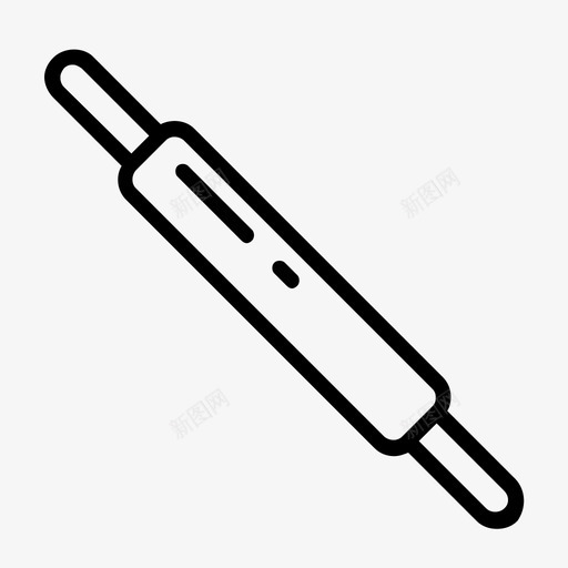 擀面杖烘焙蛋糕图标svg_新图网 https://ixintu.com 厨师 厨房轮廓图标集 擀面杖 烘焙 蛋糕