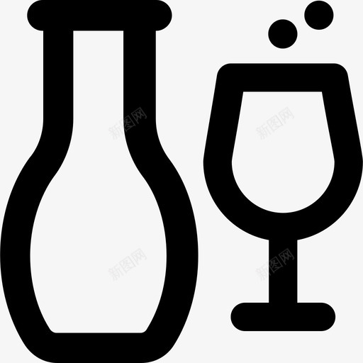 酒瓶庆祝和聚会收藏大胆圆润图标svg_新图网 https://ixintu.com 大胆圆润 庆祝和聚会收藏 酒瓶