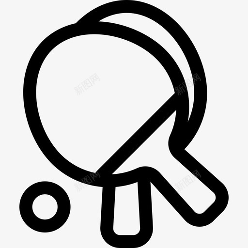 乒乓球娱乐设施直线型图标svg_新图网 https://ixintu.com 乒乓球 娱乐设施 直线型