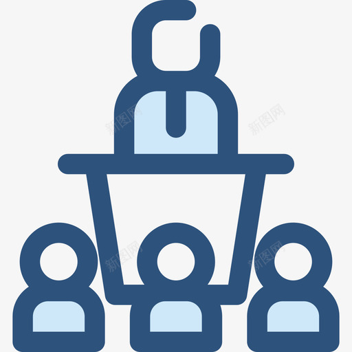 会议员工组织蓝色图标svg_新图网 https://ixintu.com 会议 员工组织 蓝色