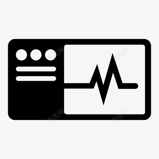 心电图急诊心跳图标svg_新图网 https://ixintu.com 心电图 心跳 急诊 脉搏