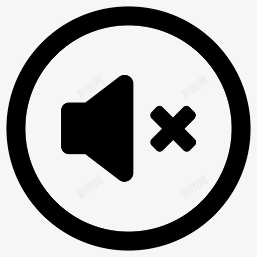 无声音静音静音按钮图标svg_新图网 https://ixintu.com 声音关闭 扬声器静音 无声音 静音 静音按钮 音乐媒体播放器控制播放多媒体录制