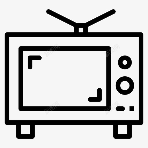 电视监视器电气设备图标svg_新图网 https://ixintu.com 电气设备 电视 监视器