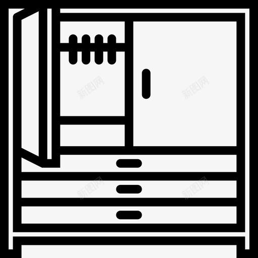 壁橱家用直列式图标svg_新图网 https://ixintu.com 壁橱 家用 直列式