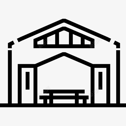 帐篷啤酒节3直线型图标svg_新图网 https://ixintu.com 啤酒节3 帐篷 直线型