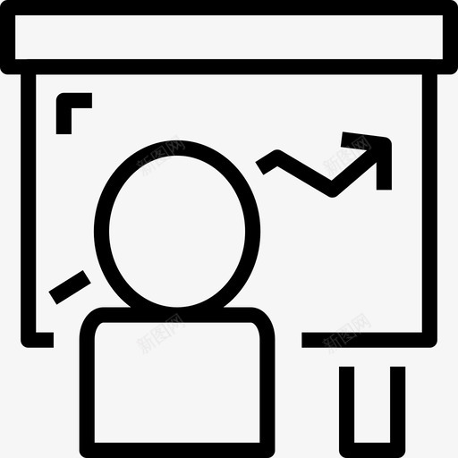 展示商务公司图标svg_新图网 https://ixintu.com 公司 办公室 商务 展示 细线图标集合业务管理