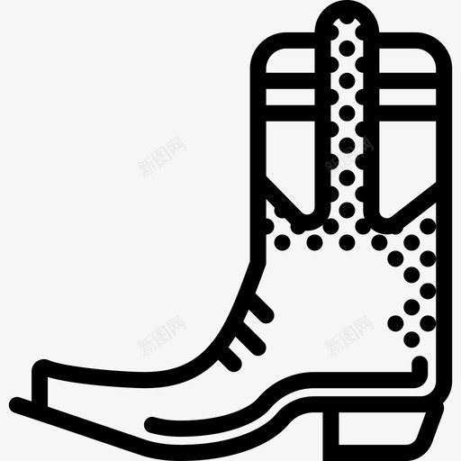 长靴野性西部套装直线型图标svg_新图网 https://ixintu.com 直线型 野性西部套装 长靴