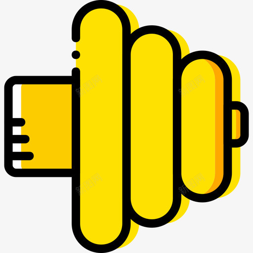 体重健身2黄色图标svg_新图网 https://ixintu.com 体重 健身2 黄色