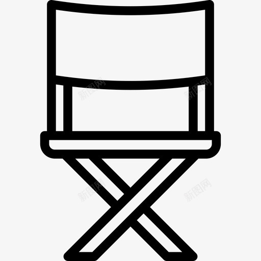 导演椅电影元素2直线型图标svg_新图网 https://ixintu.com 导演椅 电影元素2 直线型
