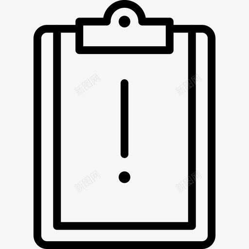 感叹号注意检查表图标svg_新图网 https://ixintu.com 剪贴板 医药黑容易第1部分 感叹号 文档 检查表 注意
