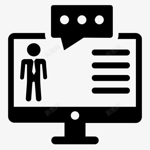 视频聊天在线通话在线会议图标svg_新图网 https://ixintu.com 业务服务字形图标 在线会议 在线通话 视频聊天 视频通话