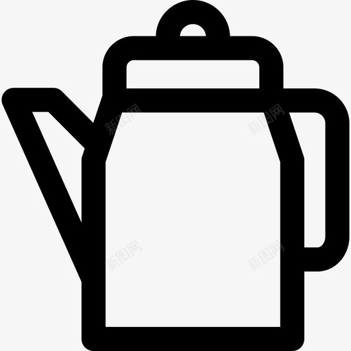 水壶厨房用品直线型图标svg_新图网 https://ixintu.com 厨房用品 水壶 直线型