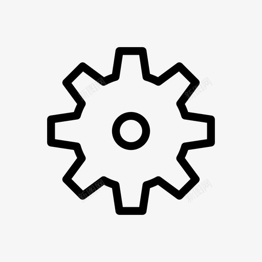 齿轮设置工作图标svg_新图网 https://ixintu.com 互联网图标 工作 设置 齿轮