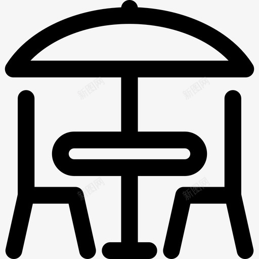 露台夏季经典系列线性图标svg_新图网 https://ixintu.com 夏季经典系列 线性 露台
