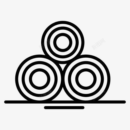 捆干草农业草图标svg_新图网 https://ixintu.com 农业 农业园艺 捆干草 牧场 草