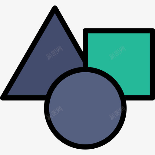 几何元素线条色彩图标svg_新图网 https://ixintu.com 几何 线条色彩 设计元素