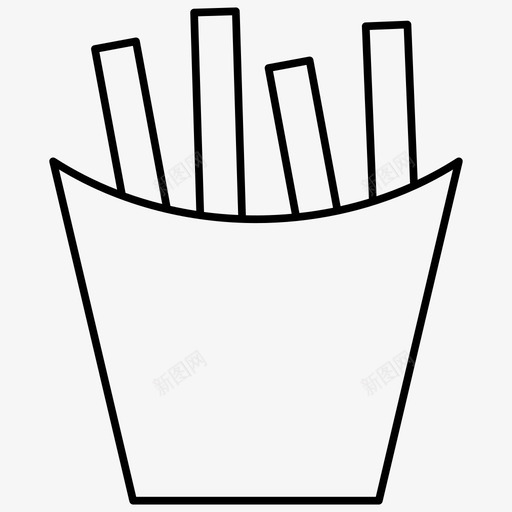 薯条食物炸土豆条图标svg_新图网 https://ixintu.com 炸土豆条 薯条 食物 食物大纲图标