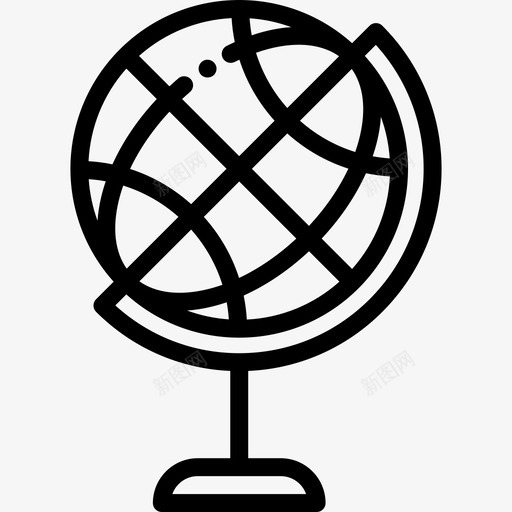 地球仪位置收集线性图标svg_新图网 https://ixintu.com 位置收集 地球仪 线性