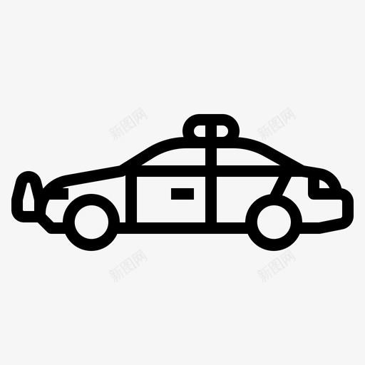 警车交通工具图标svg_新图网 https://ixintu.com 交通工具 警车