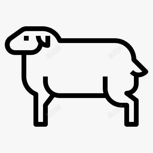 绵羊动物农场图标svg_新图网 https://ixintu.com 农场 动物 绵羊 羊肉 食品和饮料001