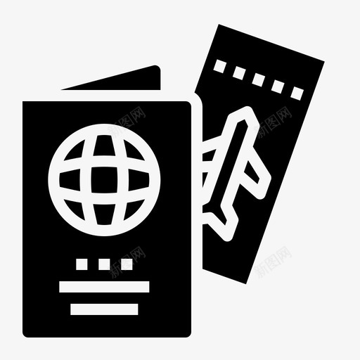 护照证件身份图标svg_新图网 https://ixintu.com 护照 旅行 机场 证件 身份