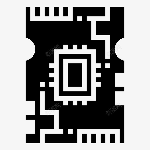 电路板pcb机器人图标svg_新图网 https://ixintu.com pcb 技术 机器人 机器人工程符号 电路板