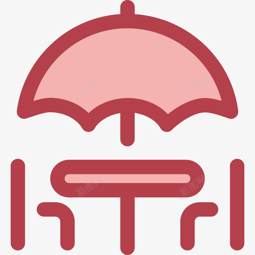 雨伞室外2红色图标svg_新图网 https://ixintu.com 室外2 红色 雨伞