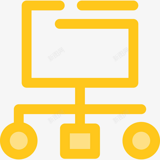 工作流员工组织3黄色图标svg_新图网 https://ixintu.com 员工组织3 工作流 黄色