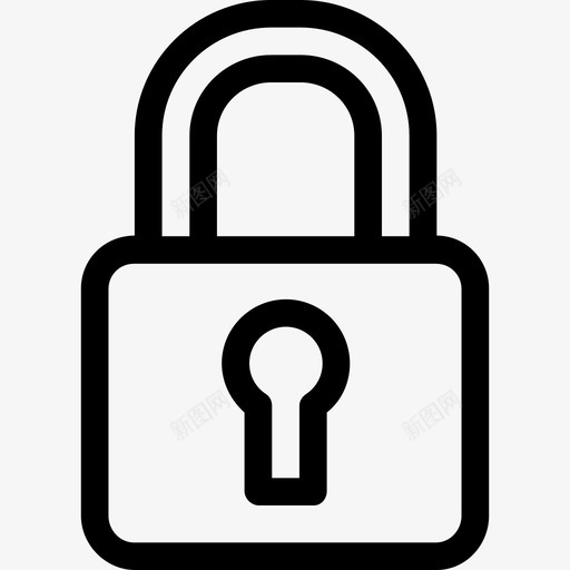 挂锁web界面5线性图标svg_新图网 https://ixintu.com web界面5 挂锁 线性