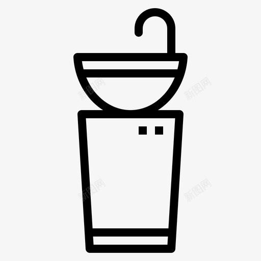 水槽脸盆厨房图标svg_新图网 https://ixintu.com 厨房 家具 房间 水槽 洗衣机 脸盆