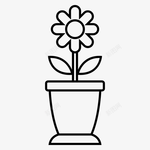 花漂亮办公室图标svg_新图网 https://ixintu.com 办公室 家居家具 植物 漂亮 花 花盆
