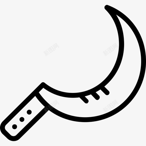镰刀农业5直线型图标svg_新图网 https://ixintu.com 农业5 直线型 镰刀