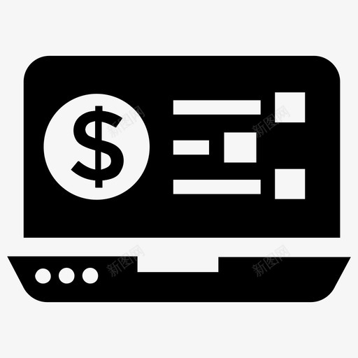 在线收入电子商务在线商务图标svg_新图网 https://ixintu.com 商业服务字形图标 在线商务 在线收入 电子商务 网络收入