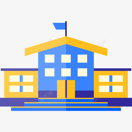 豪宅建筑物彩色建筑图标svg_新图网 https://ixintu.com 建筑物 彩色建筑 豪宅