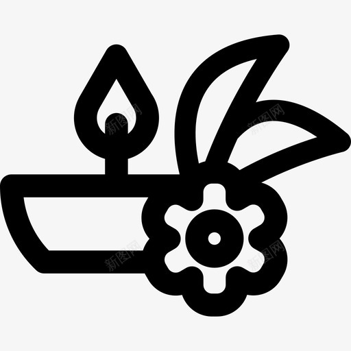 蜡烛健康和水疗2线性图标svg_新图网 https://ixintu.com 健康和水疗2 线性 蜡烛