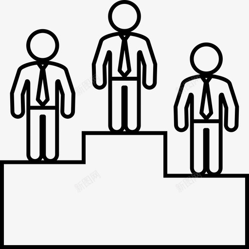 商务讲台男士赢家图标svg_新图网 https://ixintu.com 商务细线 商务讲台 男士 赢家