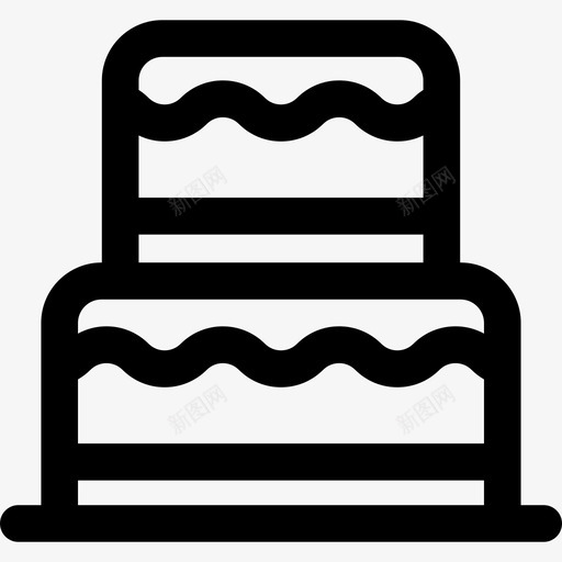 蛋糕派对元素5直线型图标svg_新图网 https://ixintu.com 派对元素5 直线型 蛋糕