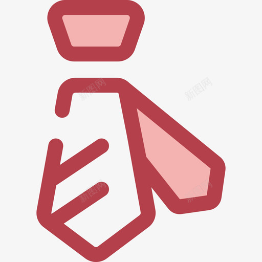 领带商务和办公室2红色图标svg_新图网 https://ixintu.com 商务和办公室2 红色 领带