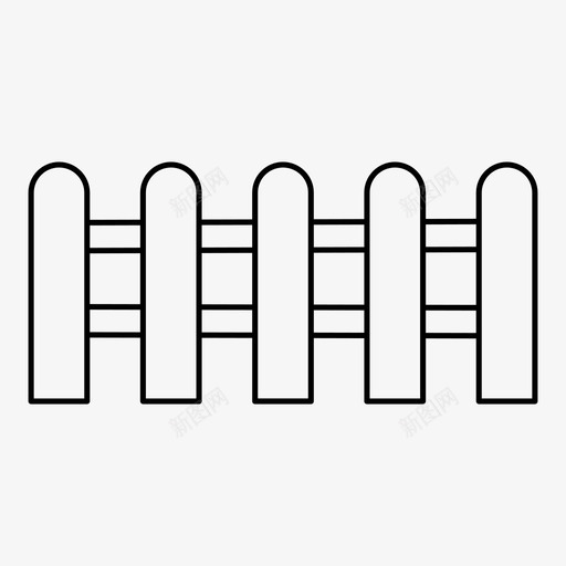 栅栏建筑物家图标svg_新图网 https://ixintu.com 家 建筑物 房子 栅栏