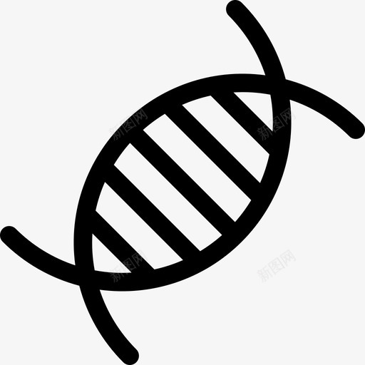 Dna医学元素概述线性图标svg_新图网 https://ixintu.com Dna 医学元素概述 线性