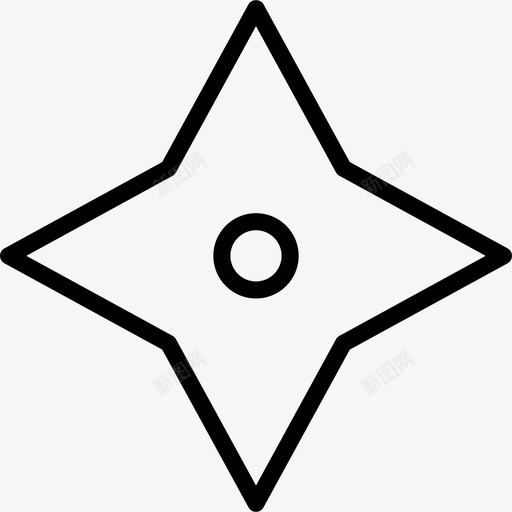 Shuriken武器4直线型图标svg_新图网 https://ixintu.com Shuriken 武器4 直线型