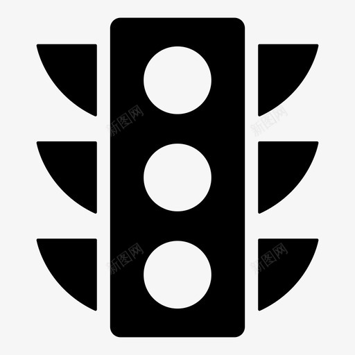 红绿灯道路车站图标svg_新图网 https://ixintu.com 交通工具 交通标志 红绿灯 车站 道路