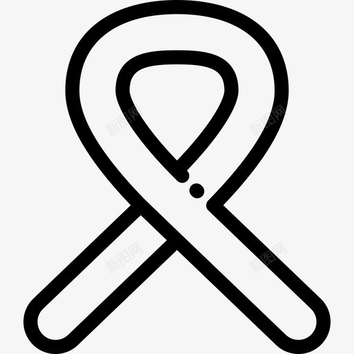 丝带健康和医疗4线性图标svg_新图网 https://ixintu.com 丝带 健康和医疗4 线性
