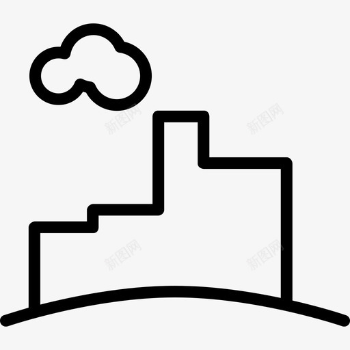 城堡自然3线性图标svg_新图网 https://ixintu.com 城堡 线性 自然3