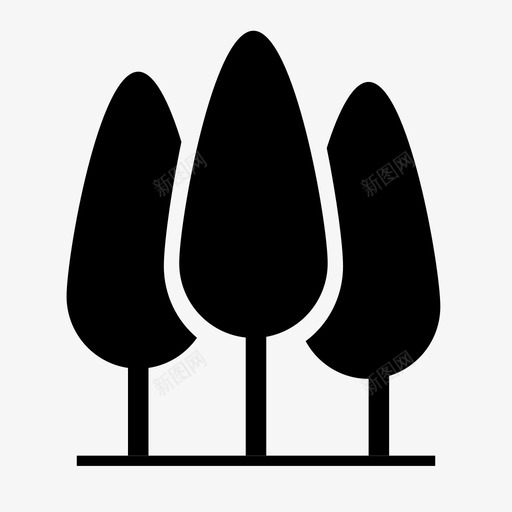 树木森林自然图标svg_新图网 https://ixintu.com 公园 树木 森林 自然