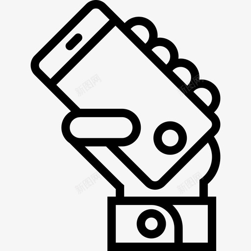 智能手机基本套件2线性图标svg_新图网 https://ixintu.com 基本套件2 智能手机 线性