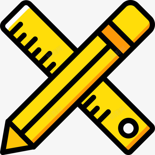 图纸施工图8黄色图标svg_新图网 https://ixintu.com 图纸 施工图8 黄色