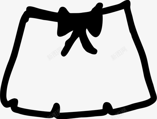 裙子衣服手绘图标svg_新图网 https://ixintu.com 手绘 衣服 裙子